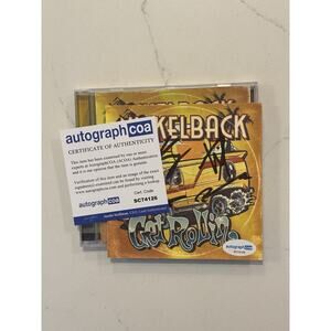 NICKELBACK Get Rollin CD Signed Card FULL BAND Insert Autograph ACOA #9